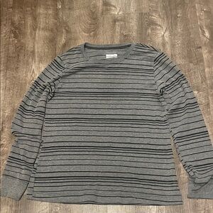 Columbia Gray and Black Striped Shirt